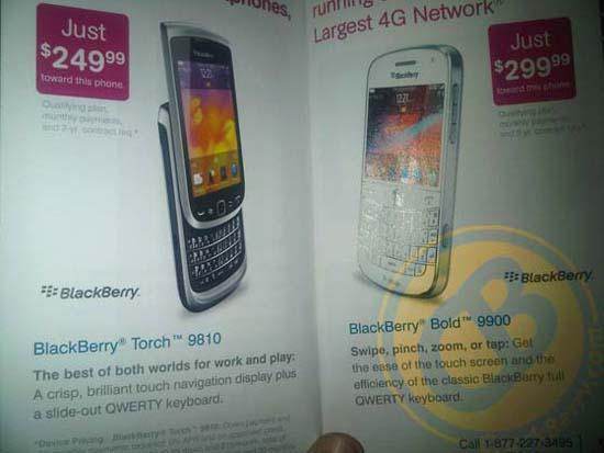 White BlackBerry Bold 9900 T-Mobile