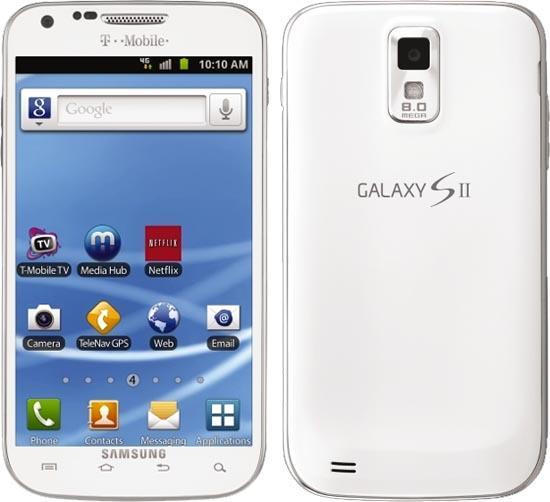 White Samsung Galaxy S II T-Mobile