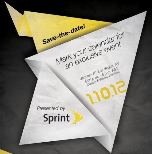 Sprint exclusive event CES 2012 invite