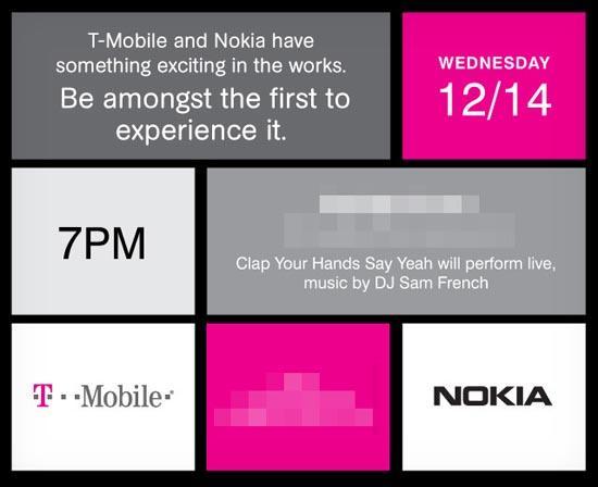 T-Mobile Nokia December 14 event invite