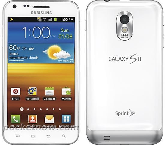 White Sprint Samsung Galaxy S II Epic 4G Touch