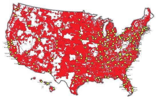 Verizon network map