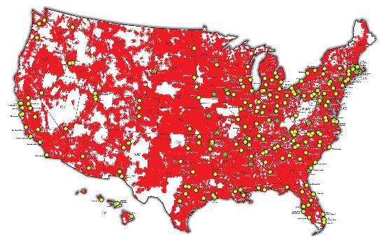 Verizon Wireless coverage map