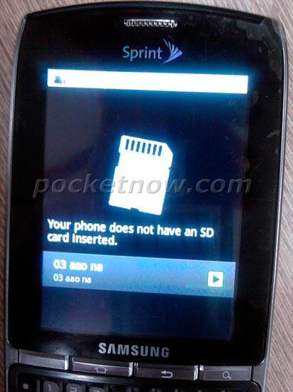 Samsung Android portrait QWERTY Sprint