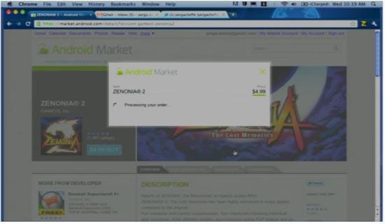Android Market Web Store