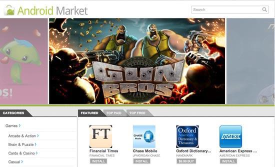 Android Market Web Store