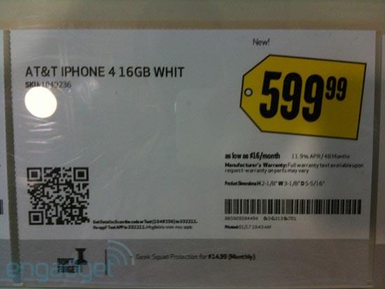 Best Buy White iPhone 4