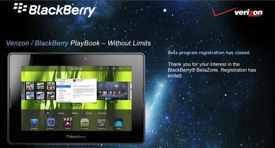 BlackBerry PlayBook Verizon