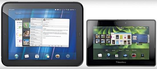 HP TouchPad BlackBerry PlayBook