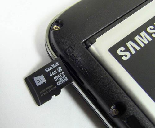 Samsung Galaxy Indulge microSD card