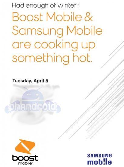 Boost Mobile Samsung Android event invite