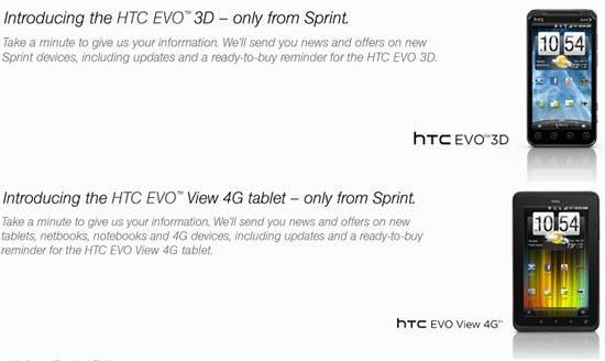 HTC EVO 3D EVO View 4G