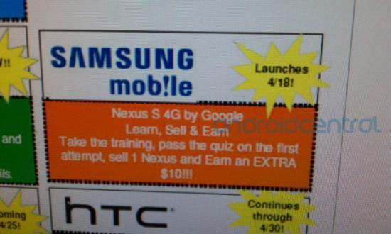 Nexus S 4G launch date