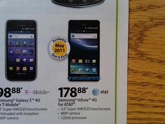 Samsung Infuse 4G Walmart ad