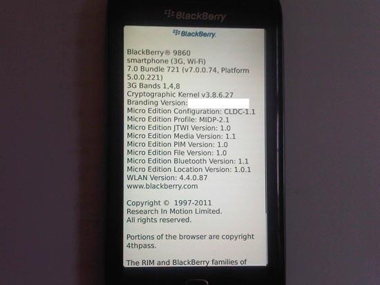 BlackBerry Touch 9860