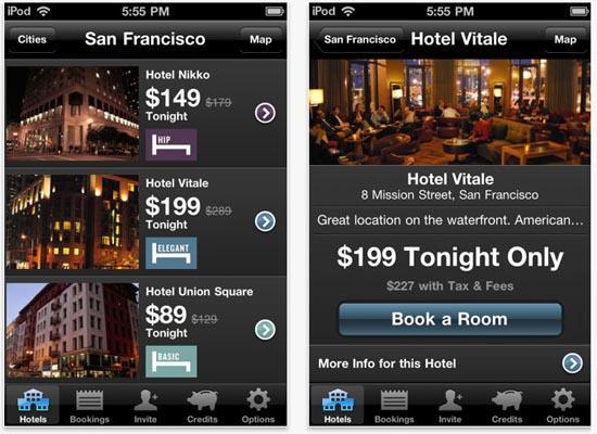 HotelTonight iOS app