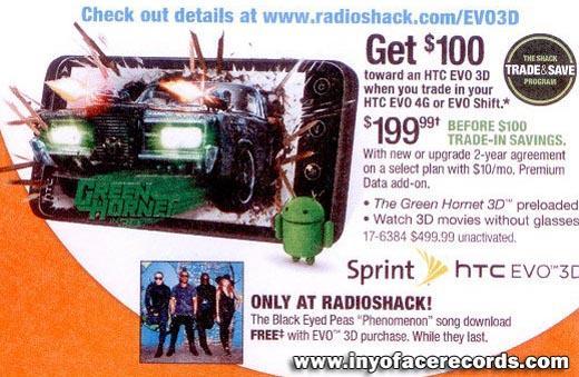 HTC EVO 3D RadioShack price