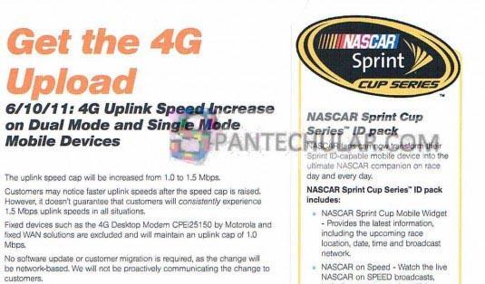 Sprint 4G upload cap increase