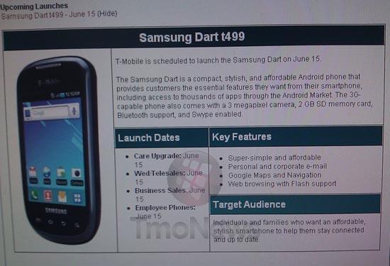 Samsung Dart T-Mobile launch