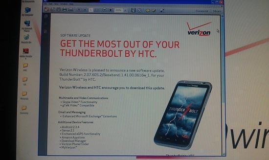 HTC ThunderBolt Gingerbread update