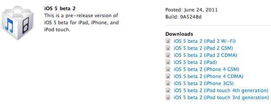 iOS 5 beta 2