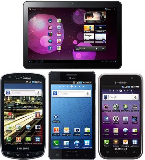 Samsung Galaxy Tab 10.1 DROID Charge Infuse 4G Galaxy S 4G