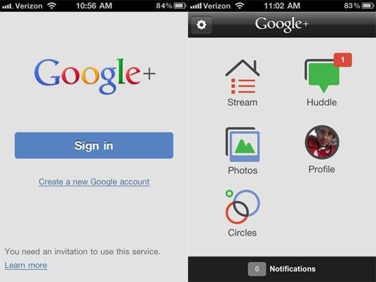 iOS Google+ app