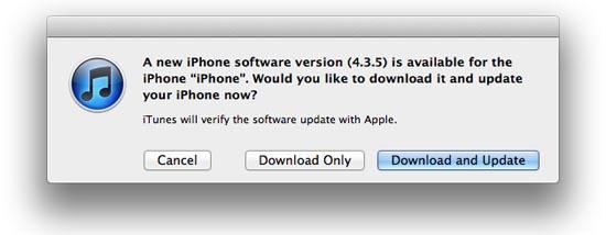 iOS 4.3.5 Apple