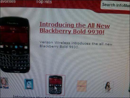 Verizon BlackBerry Bold 9930