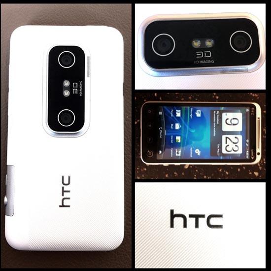 White HTC EVO 3D