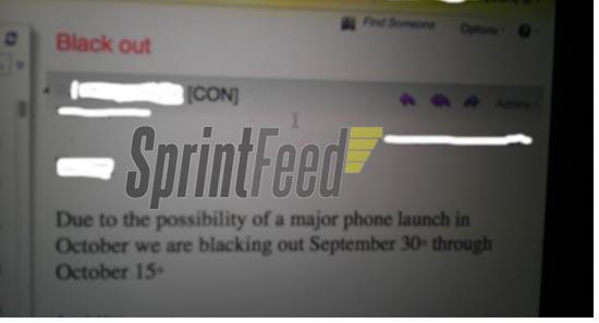 Sprint mid-October blackout