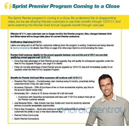 Sprint Premier program end