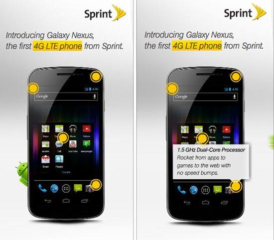 Sprint Samsung Galaxy Nexus 4G LTE ads