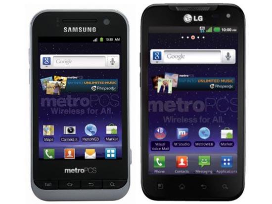 Samsung Galaxy Attain 4G LG Connect 4G MetroPCS