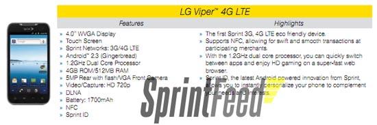 LG Viper 4G LTE specs