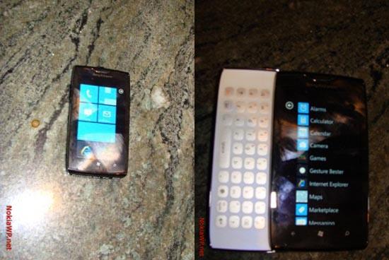 Sony Ericsson Windows Phone slider prototype