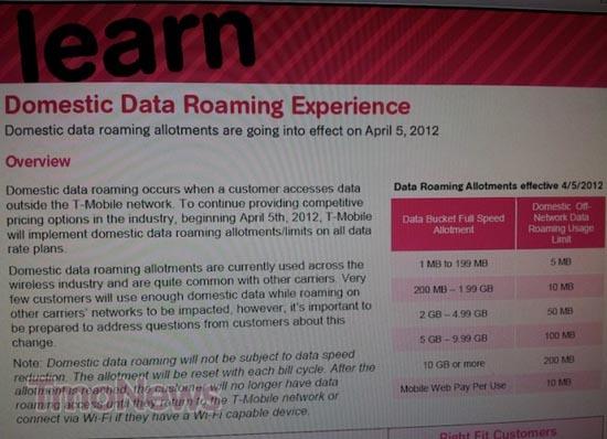 T-Mobile domestic data roaming caps April 5th