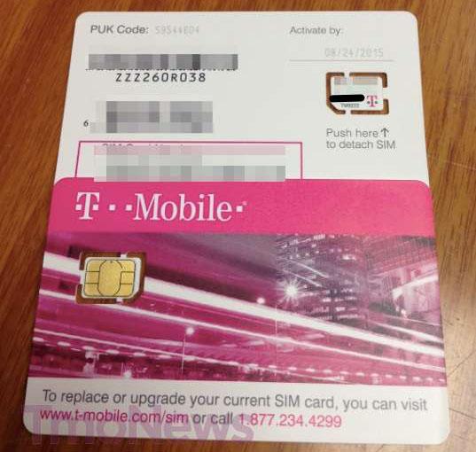 T-Mobile nano-SIM card for iPhone 5