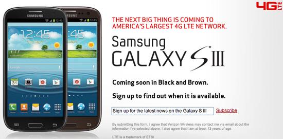 Black, brown Samsung Galaxy S III Verizon