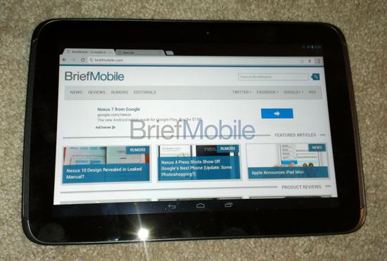 Google Samsung Nexus 10 front leak