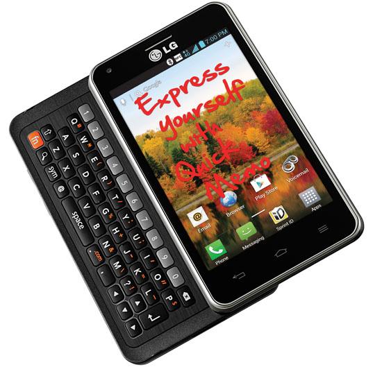 LG Mach Sprint open QWERTY keyboard