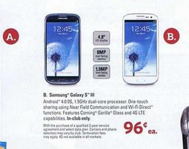Samsung Galaxy S III Sam's Club Black Friday sale