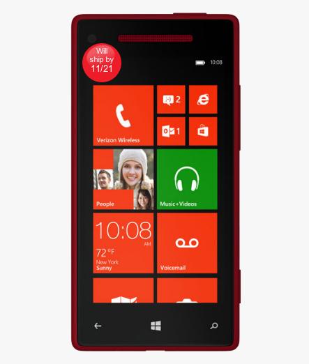 Verizon HTC Windows Phone 8X Flame Red pre-order