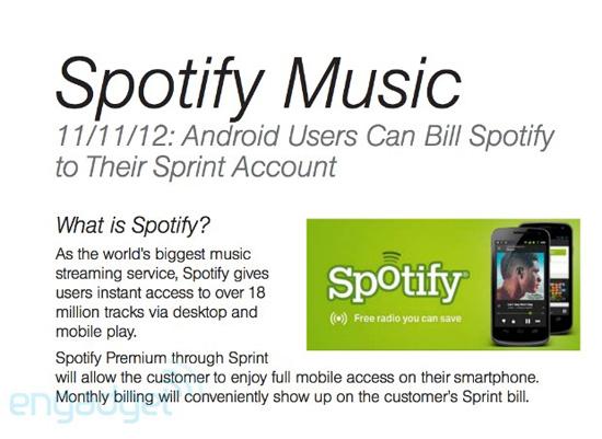 Sprint Spotify carrier billing leak