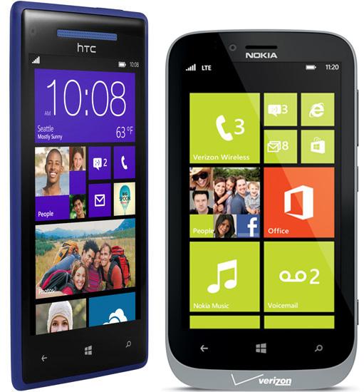 Verizon HTC Windows Phone 8X Nokia Lumia 822