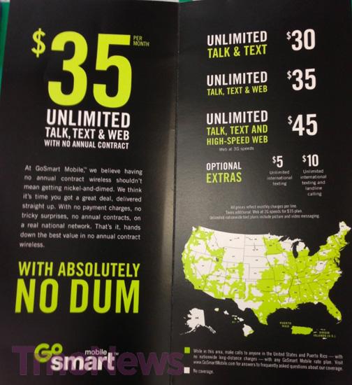 GoSmart Mobile prepaid carrier plans leak