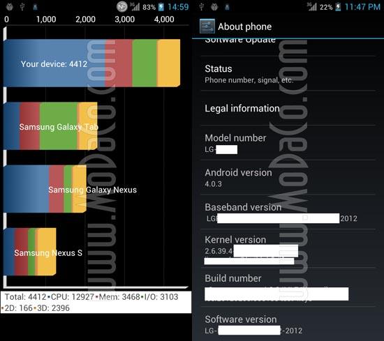 LG X3 P880 screenshots benchmark