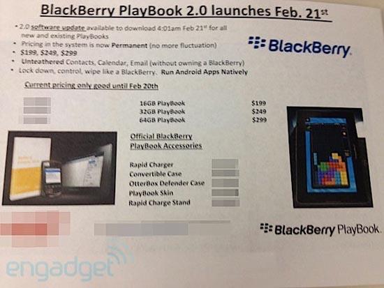 BlackBerry PlayBook OS 2.0 February 21
