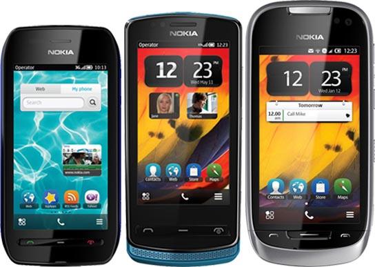 Nokia 603, 700 and 701