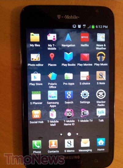T-Mobile Samsung Galaxy Note preloaded apps